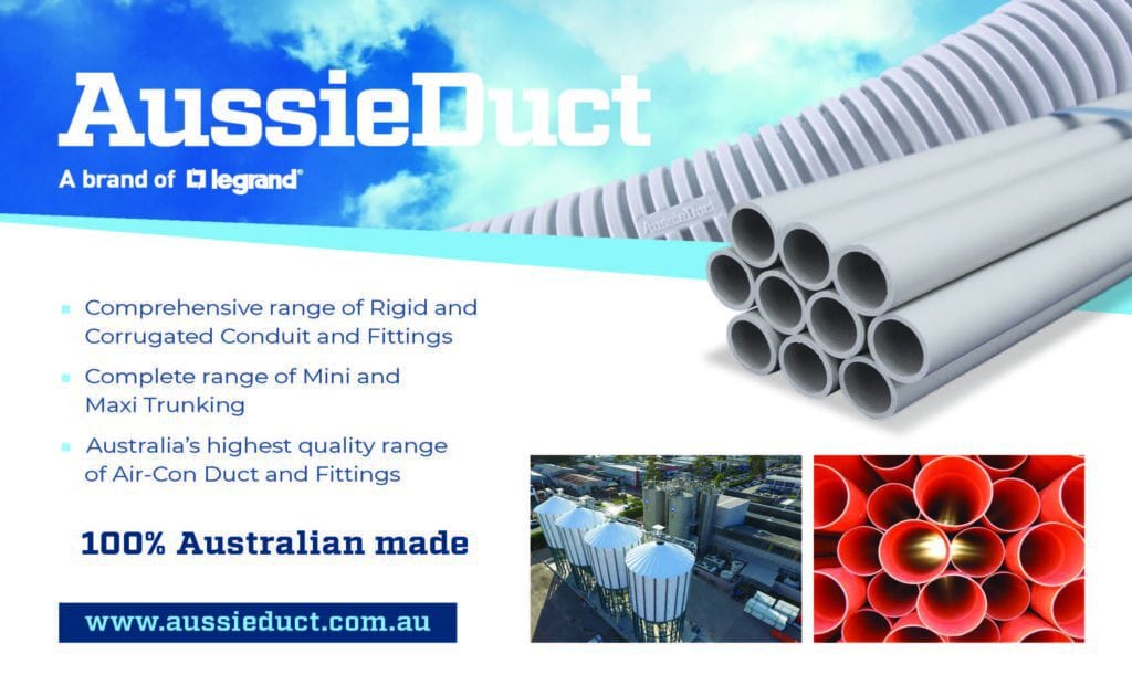 AussieDuct rigid and corrugated conduit pipes for Australian electrical installations.