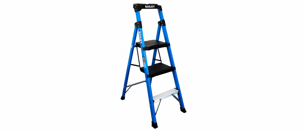 Bailey Ladders – Fibreglass Industrial Twin Paltform Step Stool 3 Step