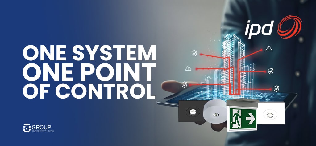 Advanced building security system with IPD technology and access control.