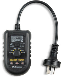 Socket tester for electrical safety testing and circuit analysis.